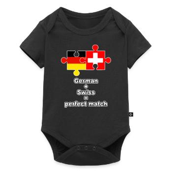 German Swiss Puzzle - Baby Premium short-sleeve bodysuit - black - Front