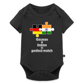 German Indian Puzzle - Baby Premium short-sleeve bodysuit - black - Front