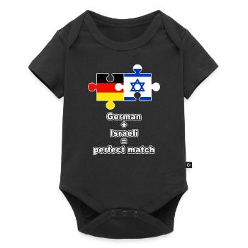 Puzzle germano-israélien - Body à manches courtes Premium Bébé - noir - Devant