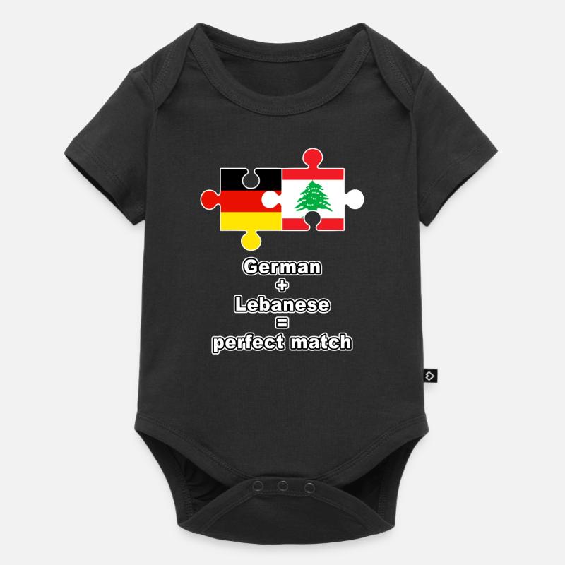 Puzzle germano-libanais - Body à manches courtes Premium Bébé - noir