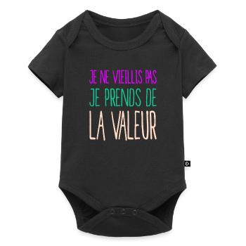 Célébrer l'âge et la sagesse femmes, filles - Body à manches courtes Premium Bébé - noir - Devant