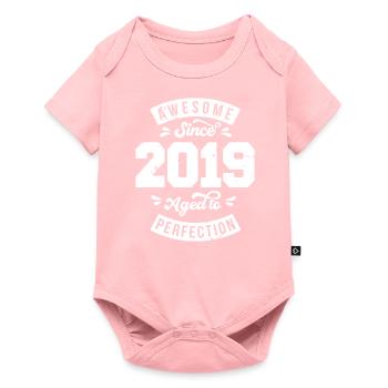 Millésime 2019 anniversaire - rétro 2019 - Body à manches courtes Premium Bébé - rose - Devant