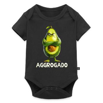 Avocado Aggrocado Vegan Food Vegetarian - Baby Premium short-sleeve bodysuit - black - Front