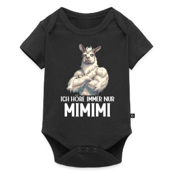 Alpaga Lama Andes Amérique du Sud J’écoute toujours Mimimi - Body à manches courtes Premium Bébé - noir - Devant