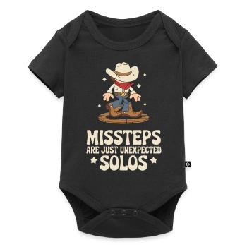 Line Dancing Tanzen Tänzer - Baby Premium Kurzarmbody - Schwarz - Vorne