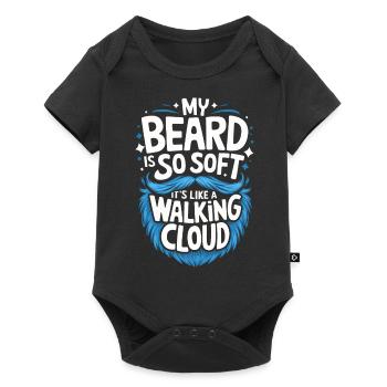 Bart Schnurrbart Bärtige Männer - Baby Premium Kurzarmbody - Schwarz - Vorne