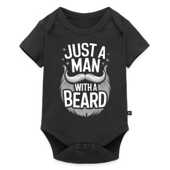 Bart Schnurrbart Bärtige Männer - Baby Premium Kurzarmbody - Schwarz - Vorne