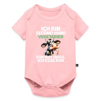 Second Hand Vegetarier - Baby Premium Kurzarmbody - Rosa - Vorne