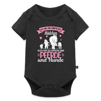 Simple Girl Horses - Baby Premium short-sleeve bodysuit - black - Front