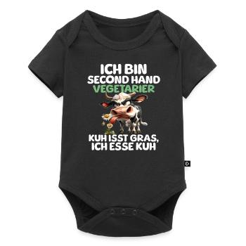 Second Hand Vegetarian - Baby Premium short-sleeve bodysuit - black - Front