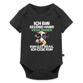 Second Hand Vegetarian - Baby Premium short-sleeve bodysuit - black - Front