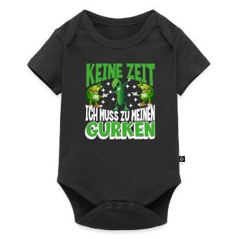Funny cucumber gardener saying design for vegetables - Baby Premium short-sleeve bodysuit - black - Front