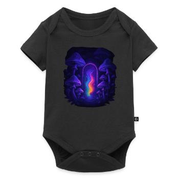Magic Mushroom - Mushroom Forest Portal - Baby Premium short-sleeve bodysuit - black - Front