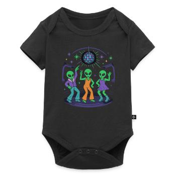 Disco Alien Club - Danse Rétro dans l’Espace - Body à manches courtes Premium Bébé - noir - Devant