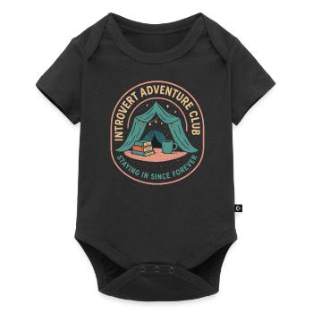 Introvert Adventure Club - Cozy Indoor Camp - Baby Premium short-sleeve bodysuit - black - Front