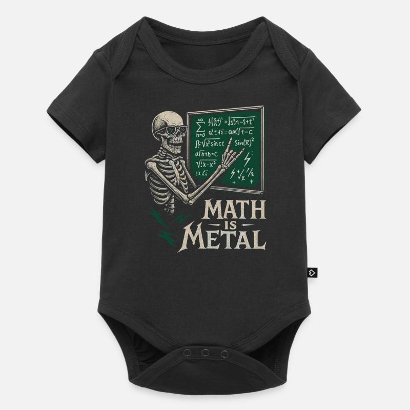 Math est une jupe de tableau noir squelette en métal - Body à manches courtes Premium Bébé - noir