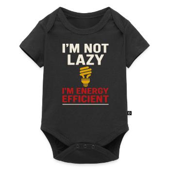 I'm not lazy, I'm energy efficient - Baby Premium short-sleeve bodysuit - black - Front