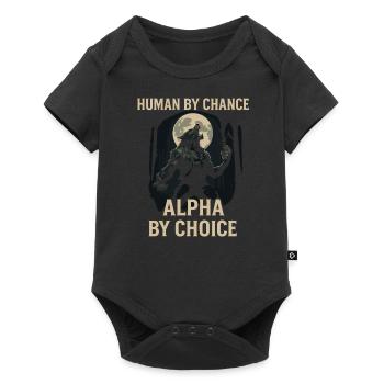 Humain par hasard Alpha de votre choix - Body à manches courtes Premium Bébé - noir - Devant