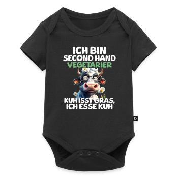 Second Hand Vegetarian - Baby Premium short-sleeve bodysuit - black - Front
