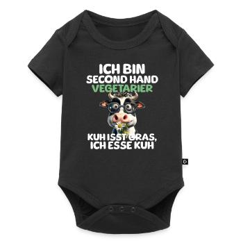 Second Hand Vegetarian - Baby Premium short-sleeve bodysuit - black - Front