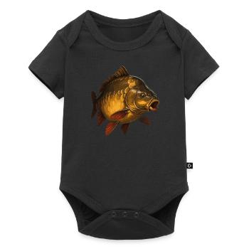 Pêche à la carpe miroir – Œuvre d’art Big Carp - Body à manches courtes Premium Bébé - noir - Devant