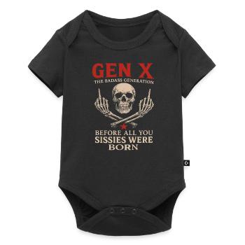 Gen X Skull Oldschool Legend - Baby Premium short-sleeve bodysuit - black - Front