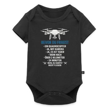 Drone quadricoptère drôle de dicton - Body à manches courtes Premium Bébé - noir - Devant