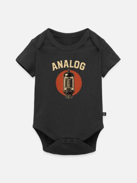 Analog Vakuumröhre Retro Vintage - Baby Premium Kurzarmbody - Schwarz