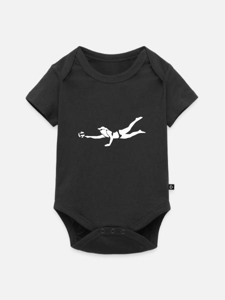 Beachvolleyball - Baby Premium Kurzarmbody - Schwarz