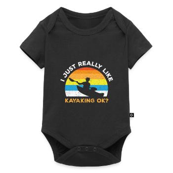 Kayak Boat Canoe Paddle Boat Double Paddle - Baby Premium short-sleeve bodysuit - black - Front