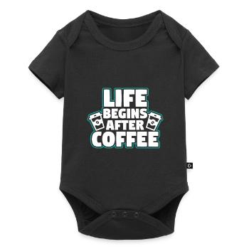 Coffee Espresso Morning Coffee Drinker Americano - Baby Premium short-sleeve bodysuit - black - Front