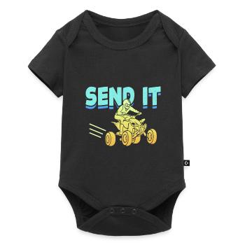 Send it ATV Design für Quad-Fahrer - Baby Premium Kurzarmbody - Schwarz - Vorne