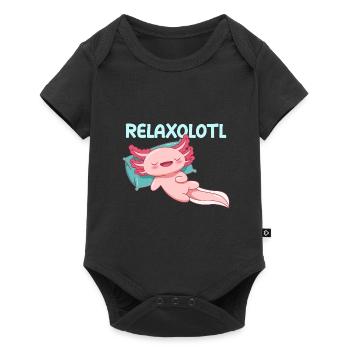 Relaxolotl Pun Design for Axolotl Lovers - Baby Premium short-sleeve bodysuit - black - Front