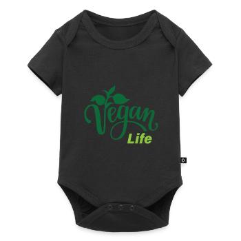 Vegan lifestyle for proud vegans - Baby Premium short-sleeve bodysuit - black - Front