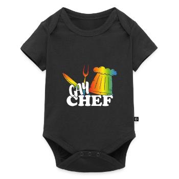 Schwuler Koch - Baby Premium Kurzarmbody - Schwarz - Vorne