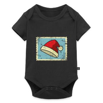 Père Noël Timbre - Body à manches courtes Premium Bébé - noir - Devant