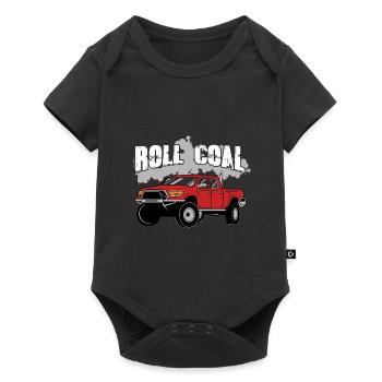 Rolled coal diesel truck design for diesel drivers - Baby Premium short-sleeve bodysuit - black - Front