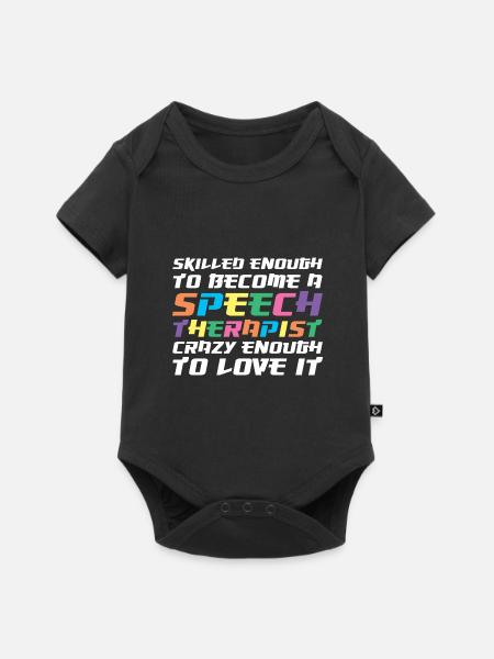 Logopäde Sprachtherapie Sprachtherapeut - Baby Premium Kurzarmbody - Schwarz