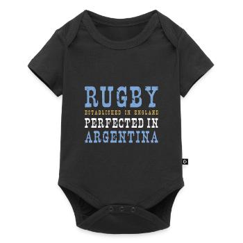 Rugby Perfected In Argentina Rugby - Baby Premium Kurzarmbody - Schwarz - Vorne