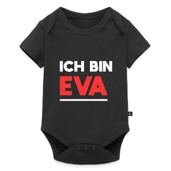 Eva Name Spruch für stolze Evas - Baby Premium Kurzarmbody - Schwarz - Vorne