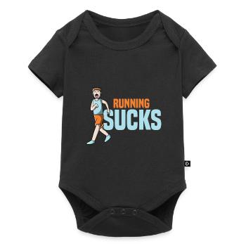 jogging jogger course course marathon en cours d'exécution - Body à manches courtes Premium Bébé - noir - Devant