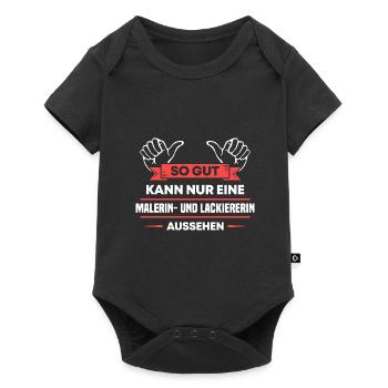 Malerin Lackiererin Design für stolze Handwerker - Baby Premium Kurzarmbody - Schwarz - Vorne