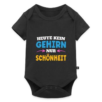 Today no brain, only beauty - Baby Premium short-sleeve bodysuit - black - Front