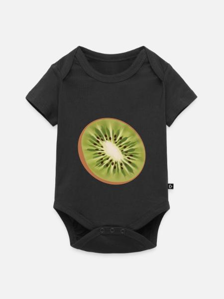 kiwi gesund obst geschenk - Baby Premium Kurzarmbody - Schwarz