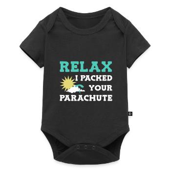 Parachute Skydiving Parachutists - Baby Premium short-sleeve bodysuit - black - Front