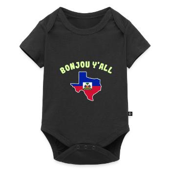 Haitianisch-texanisches Design für Einwanderer - Baby Premium Kurzarmbody - Schwarz - Vorne