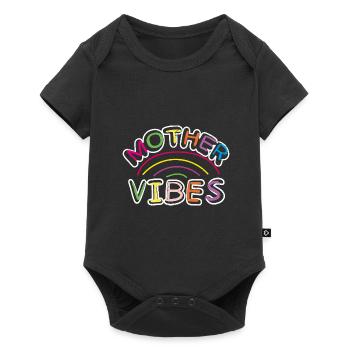 Mother's Day Mom Mom Mom - Baby Premium short-sleeve bodysuit - black - Front