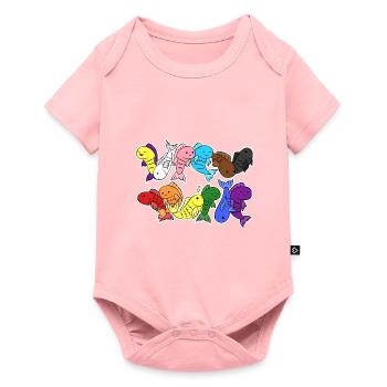 Pride Progress Flag Poissons Egalité - Body à manches courtes Premium Bébé - rose - Devant