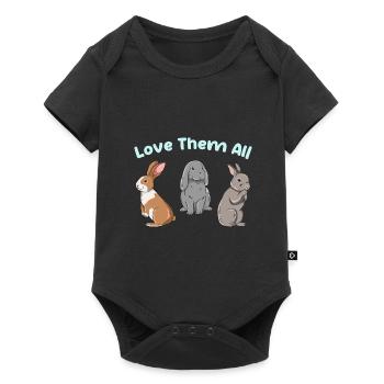 Conception de lapin mignon pour les propriétaires de lapins - Body à manches courtes Premium Bébé - noir - Devant
