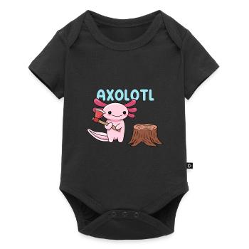 Axe Axolotl Pun Design for Axolotl Lovers - Baby Premium short-sleeve bodysuit - black - Front